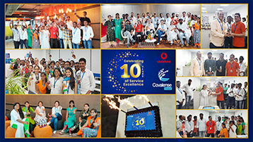 10 Golden Years of Customer Service Excellence! Great moments at Covalense Global! Celebrating 10 Years of 247 services Vodafone Qatar! Amazing Journey!